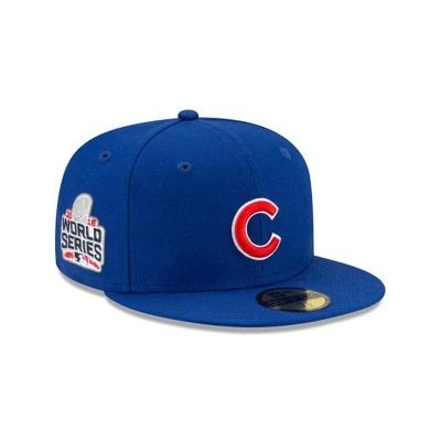 Blue Chicago Cubs Hat - New Era MLB Green Paisley Undervisor 59FIFTY Fitted Caps USA0618952